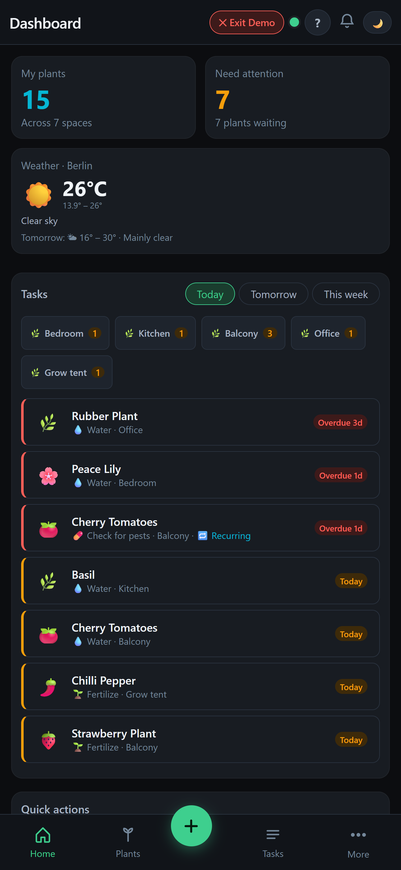 GrowFlow dashboard